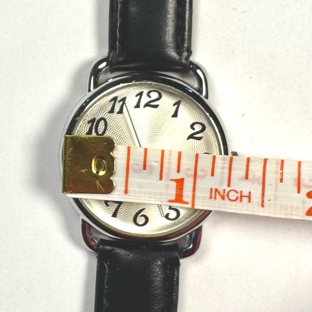 Classic Vintage Black Leather Quartz Watch – Adjustable Band - Picture 11 of 12